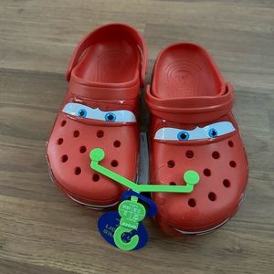 NWT Lightening McQueen Crocs